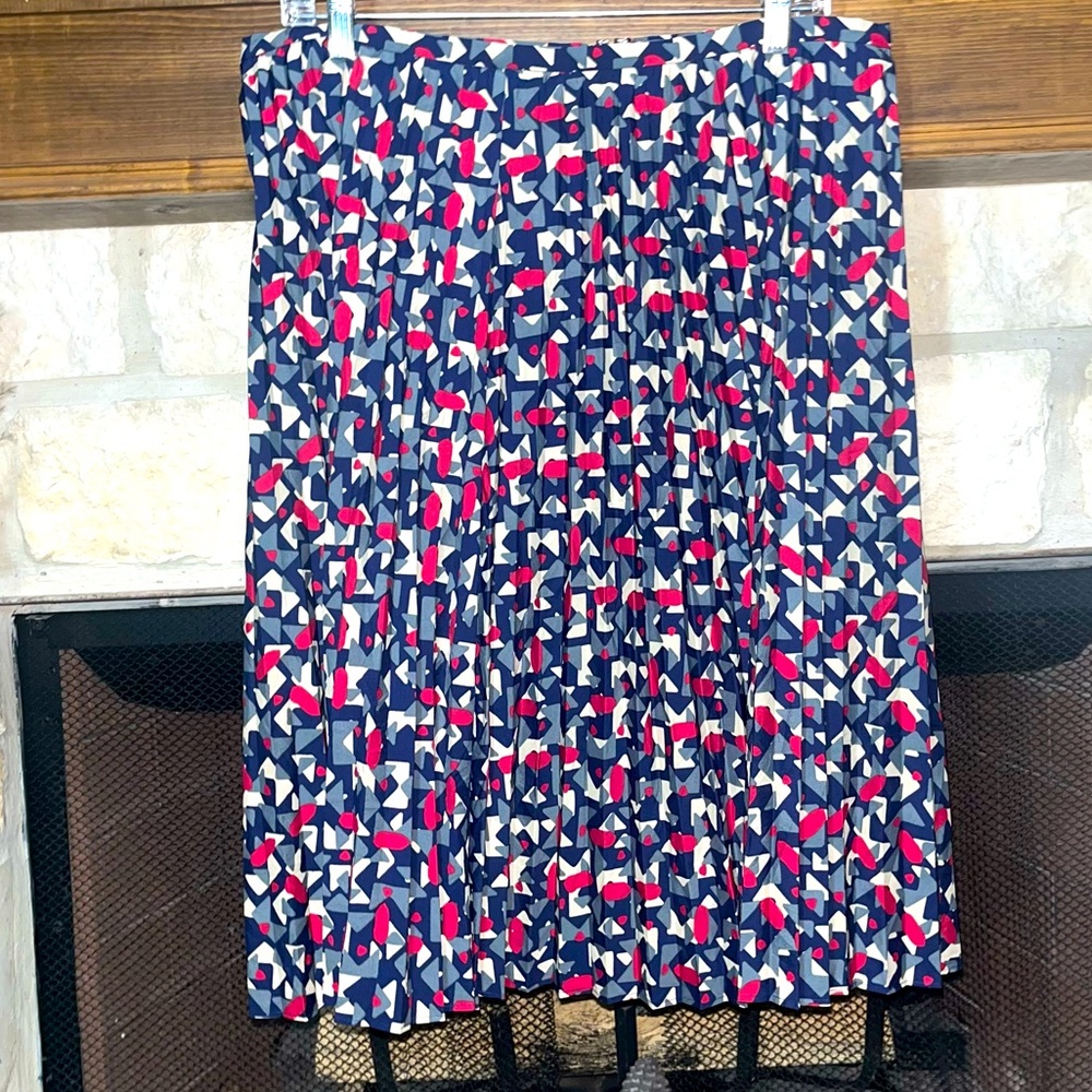 Lauren Ralph Lauren preppy satin Accordion Pleated Skirt